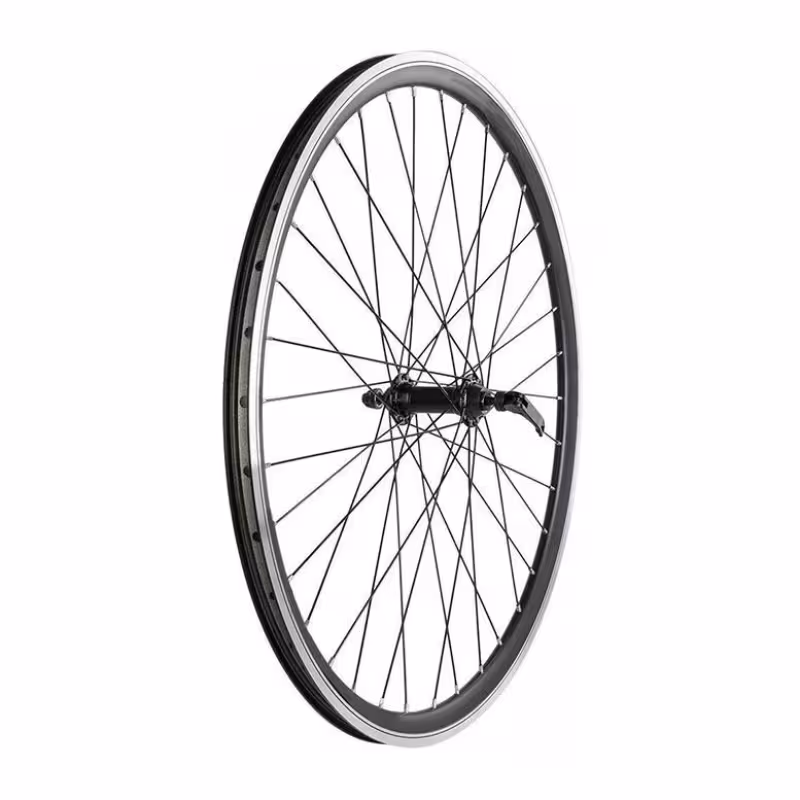 Колесо велосипедное в сборе Forward RWF24FBAB931, 24", переднее, втулка WZ-201FQR, 100мм, V-brake, двустеночный обод