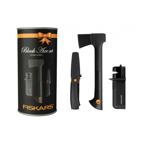 Набор подарочный Fiskars 1055139 (топор универсальный, нож, точилка)