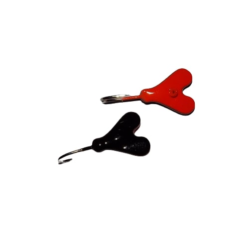 Мормышка вольфрамовая с ушком Муха (3гр.) черно-красная