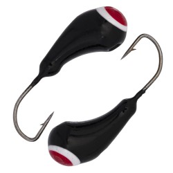 Мормышка вольфрамовая с ушком Nord Water's, Чесночинка, 3 мм, 6 г, цвет черно-красная