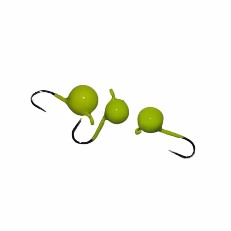 Мормышка вольфрамовая с ушком Шар (4гр.) лимонная