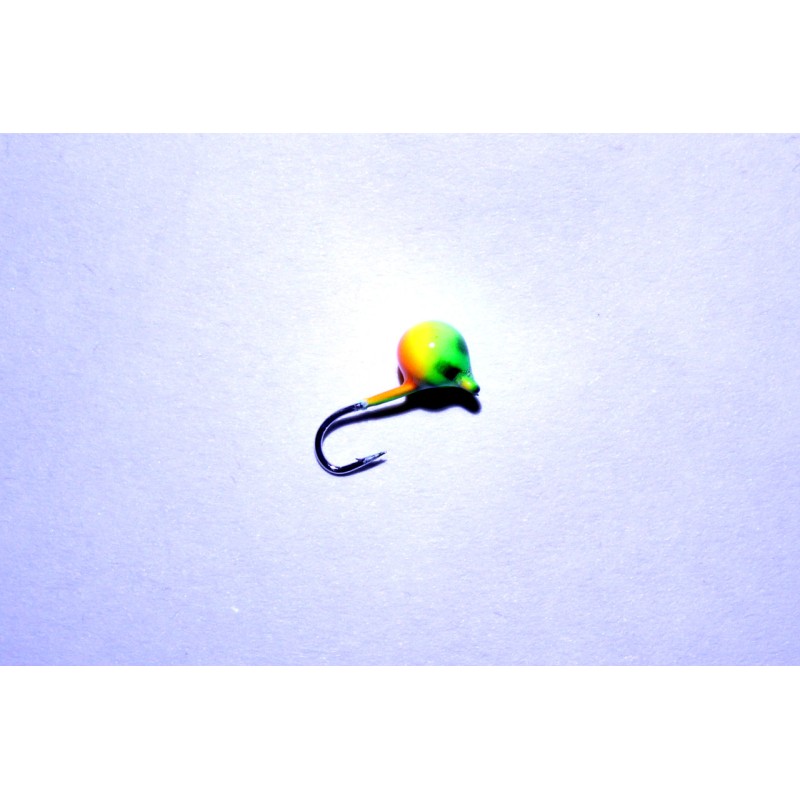 Мормышка вольфрамовая Nord Water's, Шар, 4 мм, 4 г, цвет зелено-оранжевый