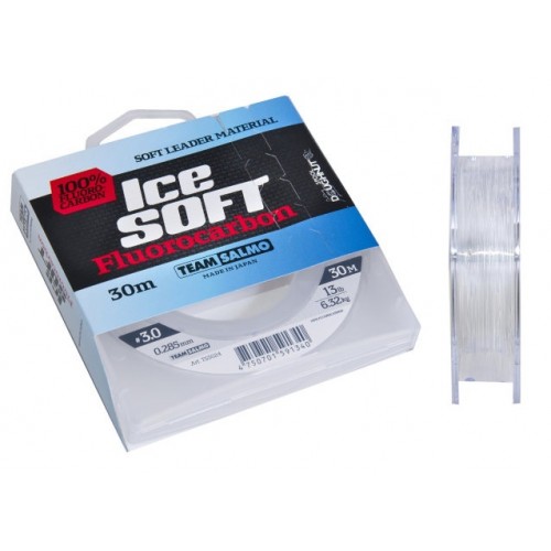 Леска монофильная Team Salmo Ice Soft Fluorocarbon 0.28 мм, 6.32 кг, 30 м