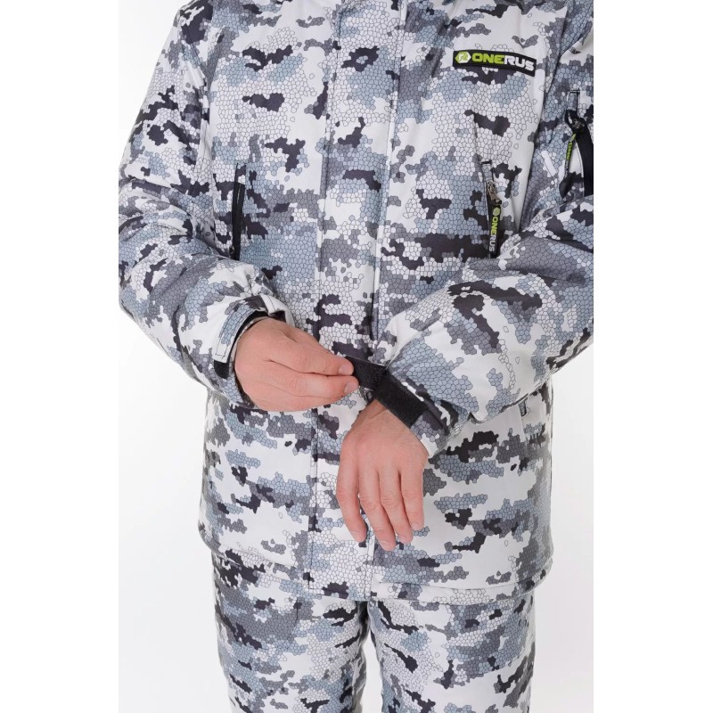 Костюм мужской OneRus Тактика -45, ткань Алова, белый камуфляж, размер 56-58 (XL), 182-188 см
