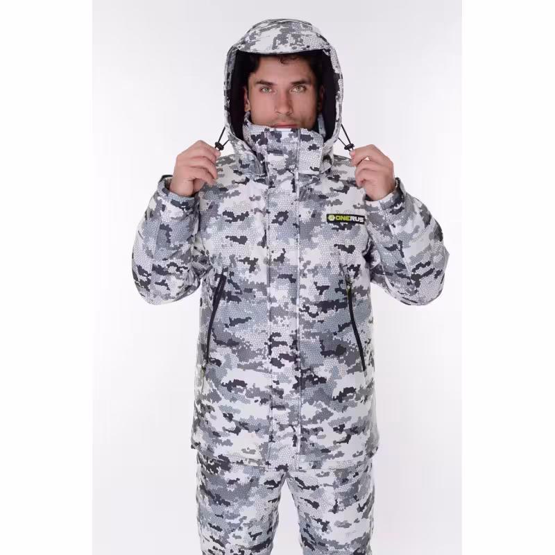 Костюм мужской OneRus Тактика -45, ткань Алова, белый камуфляж, размер 56-58 (XL), 182-188 см