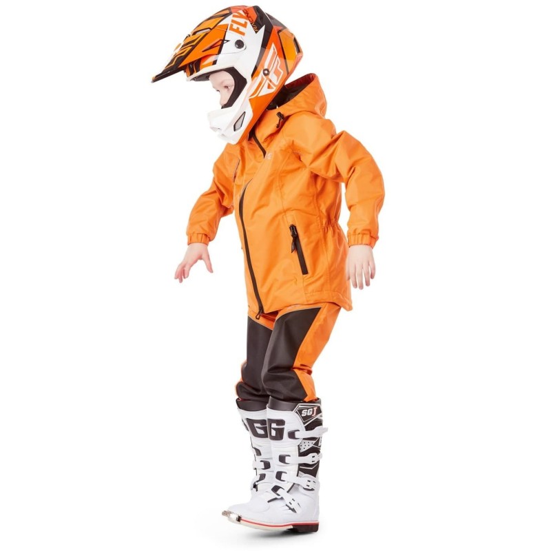 Костюм-дождевик детский Dragonfly Evo Kids, нейлон, оранжевый/черный, 140-146 см
