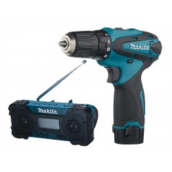 Дрель аккумуляторная Makita DF330DWE + радио MR051