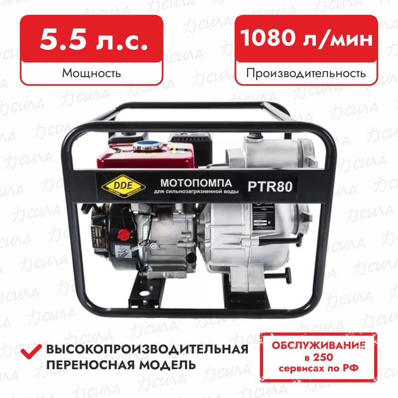 Мотопомпа DDE PTR80