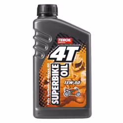 Масло моторное синтетическое для 4Т мотоциклов Teboil Superbike 15W50, 1л 