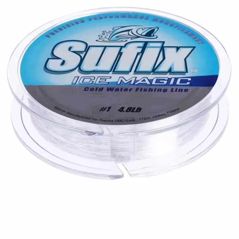 Леска монофильная Sufix Ice Magic x12, 0.095 мм, 1 кг, 30 м