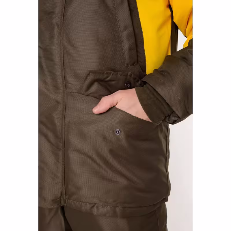 Костюм мужской OneRus Фишер -45, ткань Таслан, зеленый/желтый, размер 56-58 (XL), 182-188 см