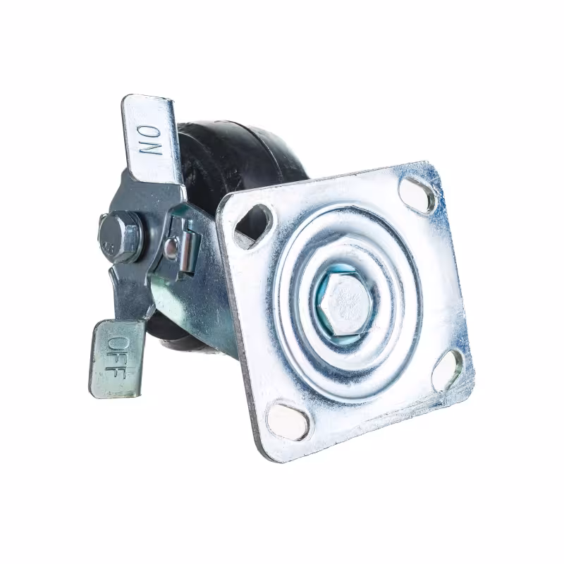 Колесо большегрузное Longway SCdb 42 поворотное с тормозом (100x50мм, 130кг) с опорой