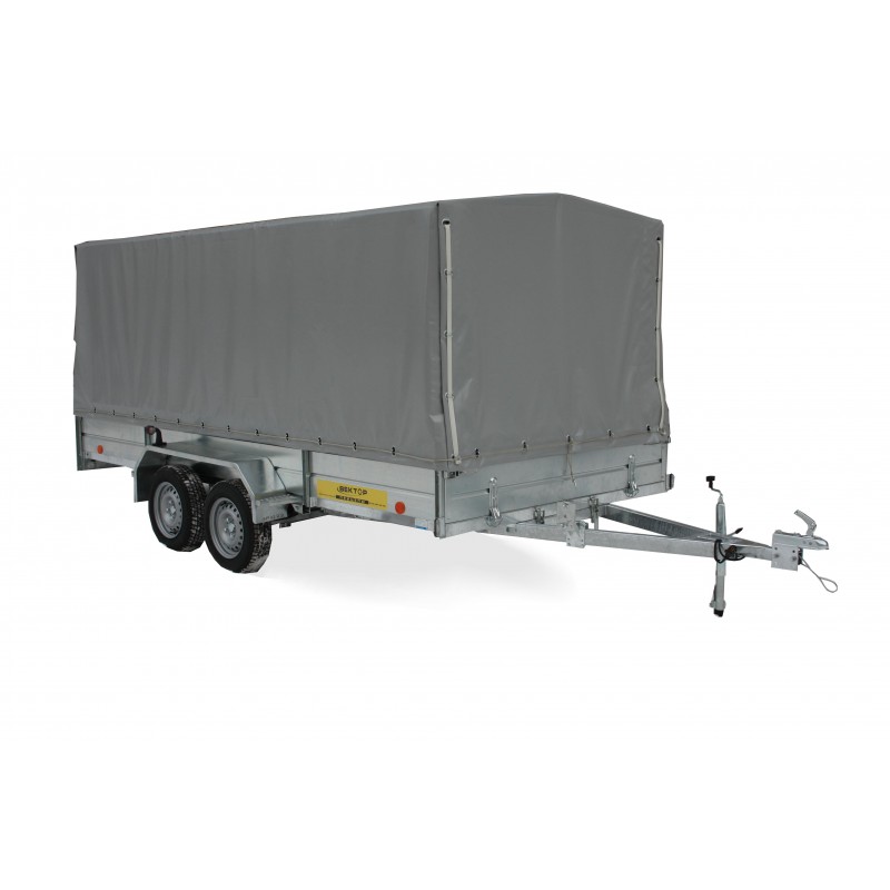 Прицеп бортовой двухосный Вектор ЛАВ 81013Е, высокий борт, опороное колесо