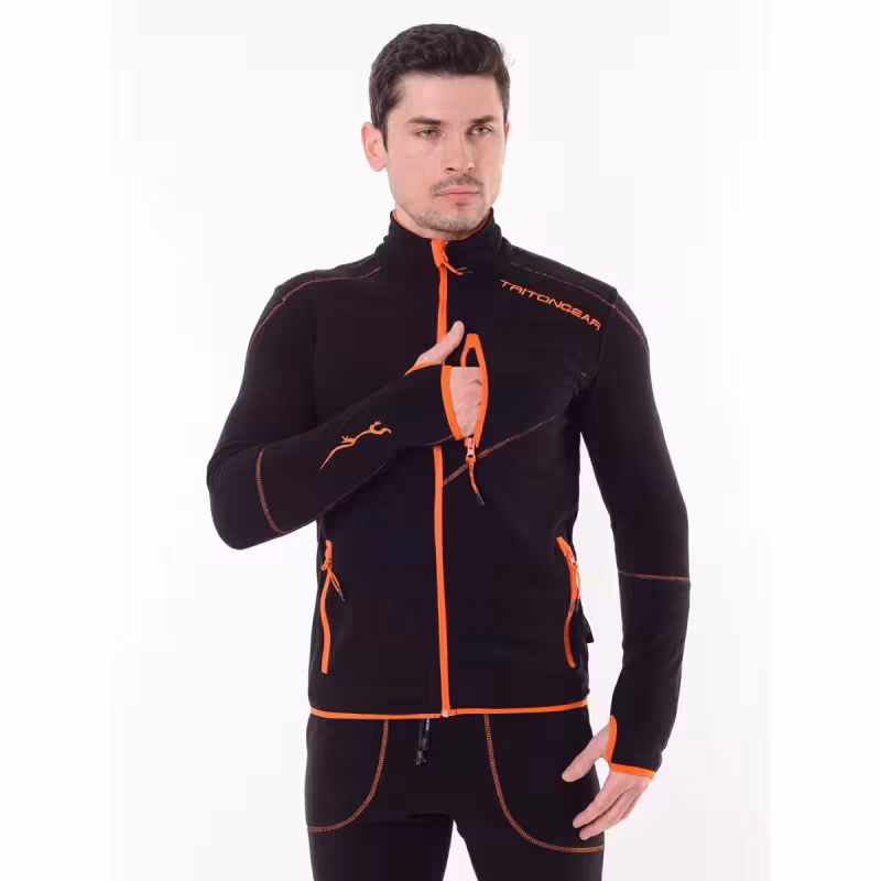 Костюм мужской Triton Gear Рич, флис, черный, размер 48-50 (M), 170-176 см