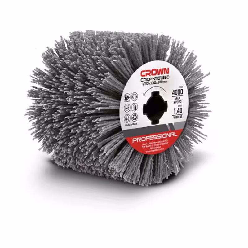 Кордщетка для щеточной машины (нейлоновая для брашировки, Φ110x100, #60) CROWN