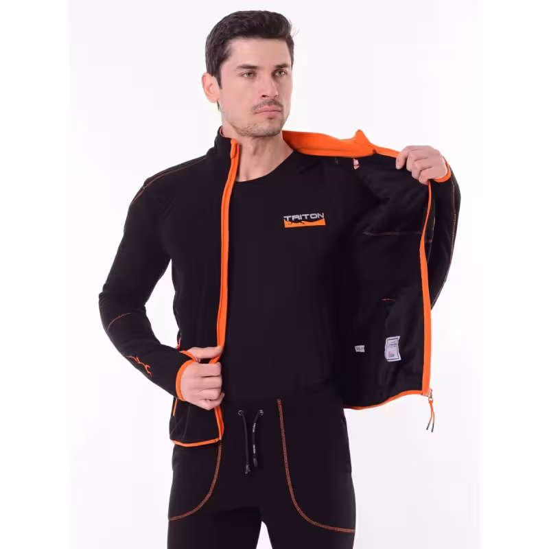 Костюм мужской Triton Gear Рич, флис, черный, размер 48-50 (M), 182-188 см