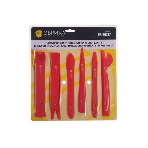 Набор съемников для демонтажа облицовочных панелей Эврика ER-86217, 6 шт