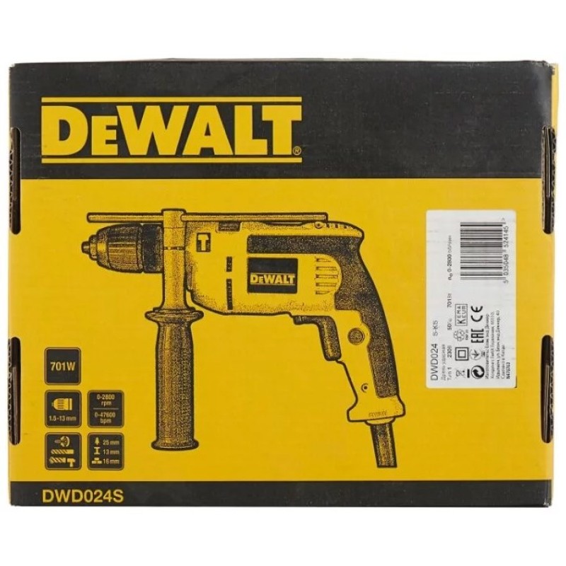 Дрель ударная сетевая DeWALT DWD024S