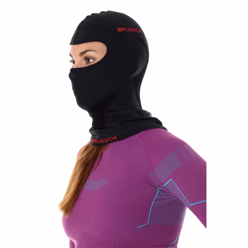 Подшлемник-балаклава Brubeck, шерсть мериноса, черный, размер L-XL