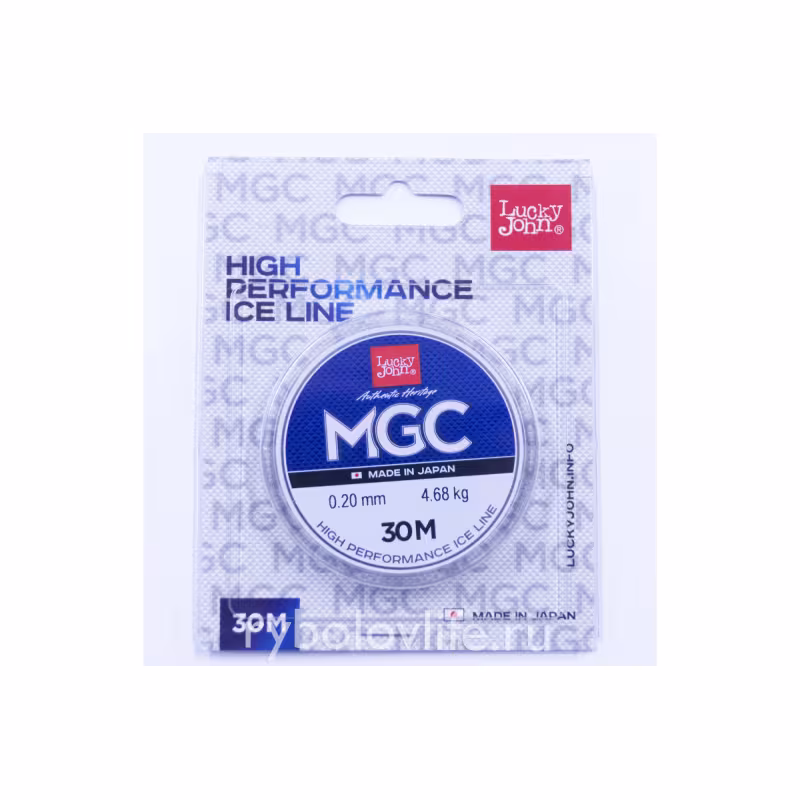 Леска монофильная Lucky John MGC 0.20 мм, 4.68 кг, 30 м