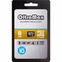 Карта памяти OltraMax  8 Gb microSDCH Class10, без адаптера SD