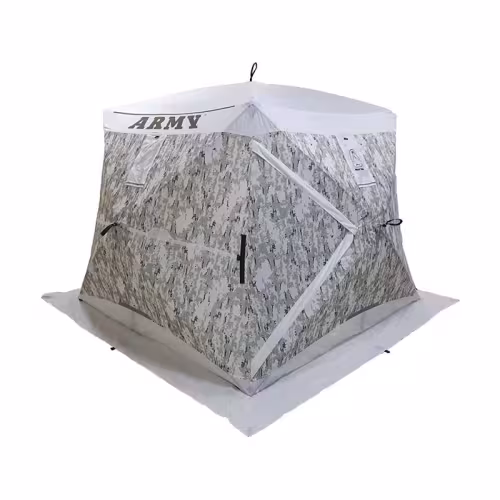 Палатка для зимней рыбалки Пингвин Призма Премиум Армеец, 4-мест., 230х230х200 см., зимний камуфляж
