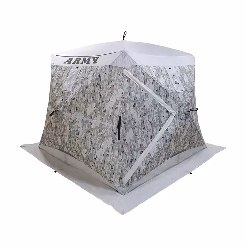 Палатка для зимней рыбалки Пингвин Призма Премиум Армеец, 4-мест., 230х230х200 см., зимний камуфляж