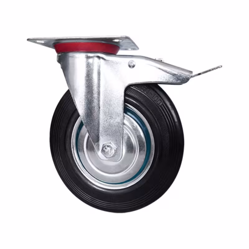 Колесо промышленное SCb 63 поворотное с тормозом Longway С-3302-SLS-160-F18