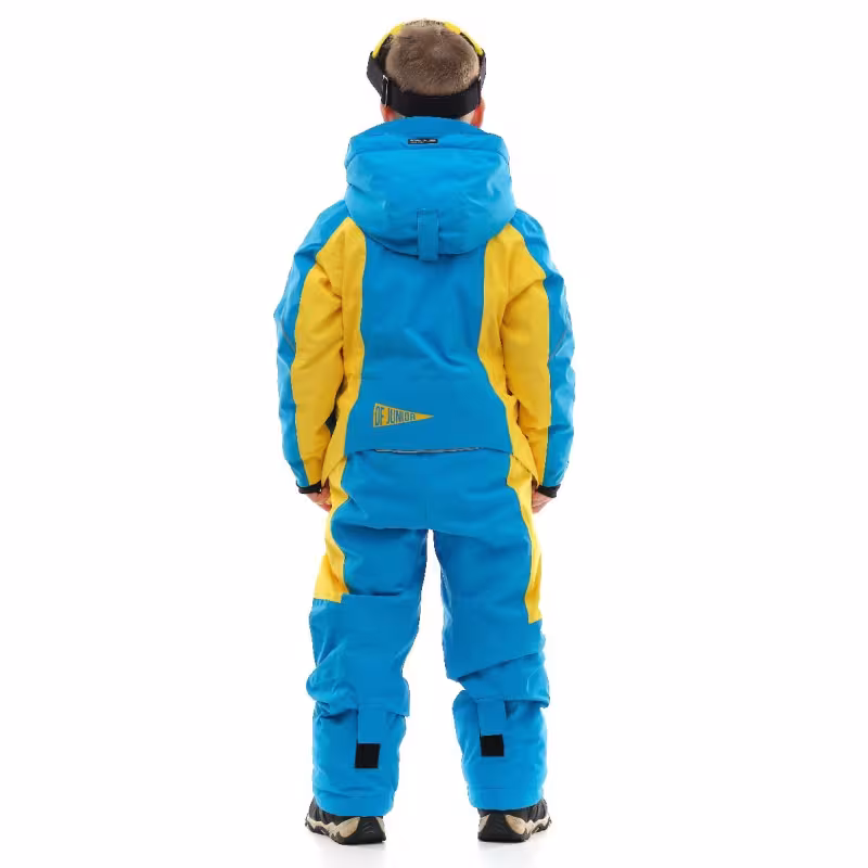 Комбинезон детский Dragonfly Junior, мембрана Toray, синий/желтый, 128-134 см