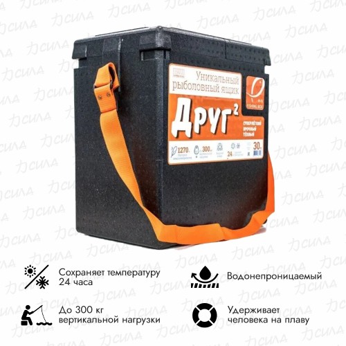 Ящик зимний (шарабан) Camping World Друг-2, черный, 30 л