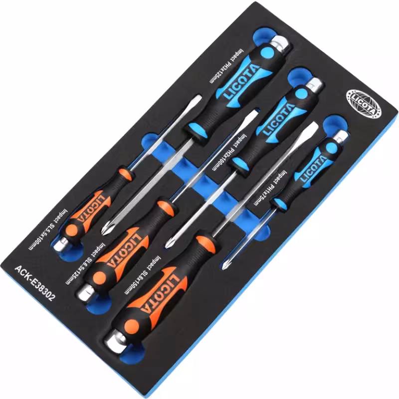 Набор отверток ударных PH, SL Licota ACK-E38302, 6 предметов