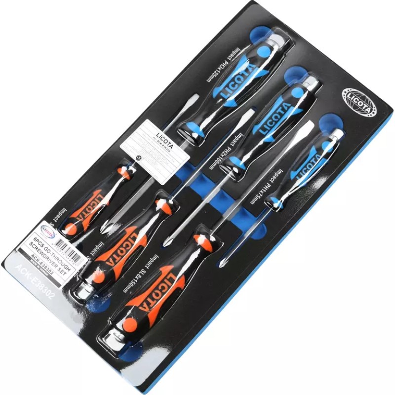 Набор отверток ударных PH, SL Licota ACK-E38302, 6 предметов