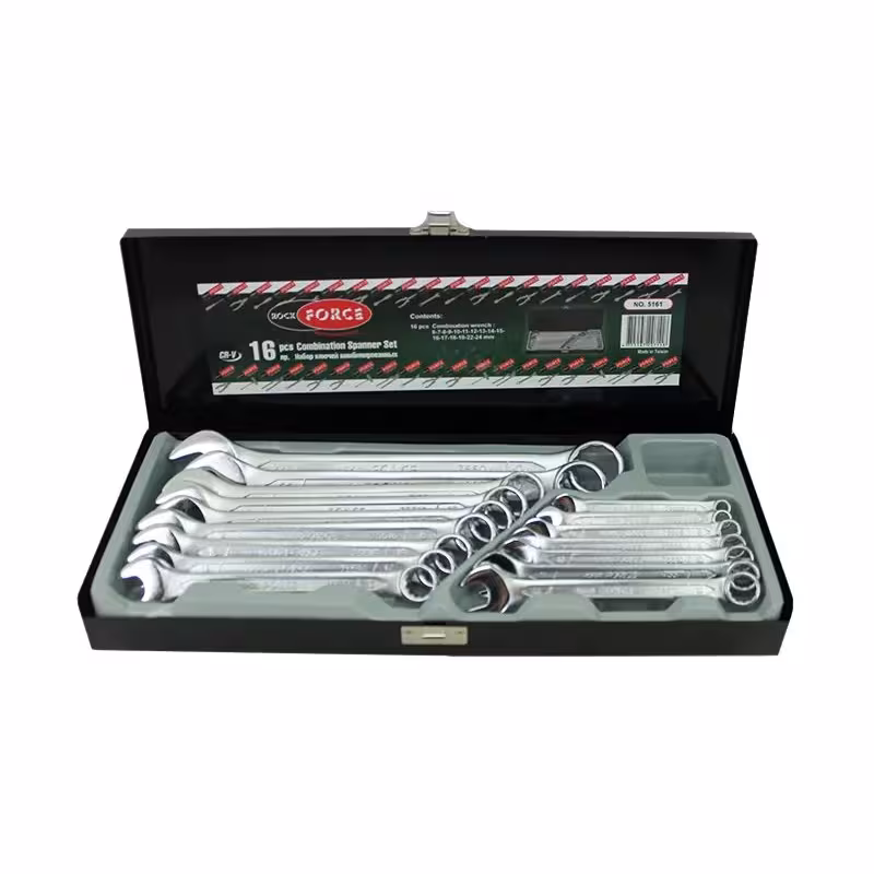 Набор ключей рожково-накидных RockForce RF-5161, 6-24 мм, 16 предметов