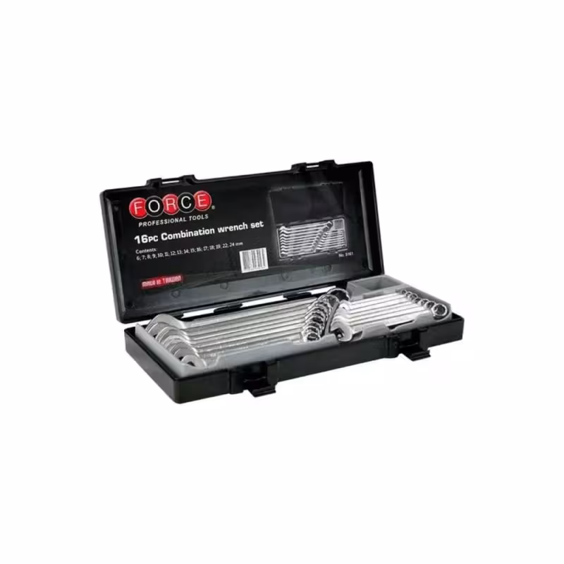 Набор ключей рожково-накидных RockForce RF-5161, 6-24 мм, 16 предметов