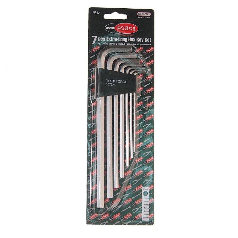 Набор ключей шестигранных RockForce RF-5072XL , 2.5-10 мм, 7 предметов