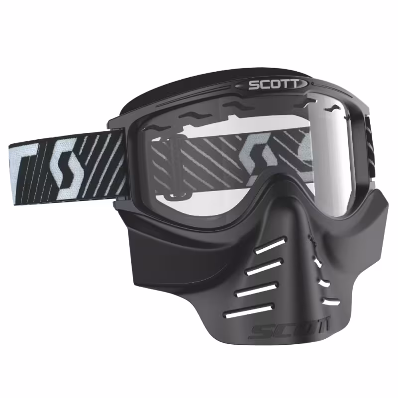 Мотоочки Scott 83X Safari FaceMask, черный/прозрачный