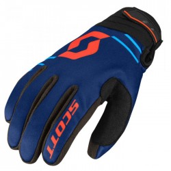 Мотоперчатки зимние Scott 350 Insulated, синий/оранжевый, размер M