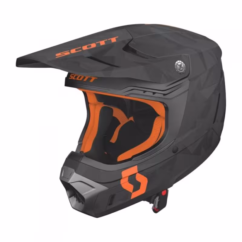 Мотошлем Scott 350 Evo Camo ECE, черный/оранжевый, размер L