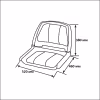 Сиденье Newstarmarine Molded Fold-Down Boat Seat 75109GC