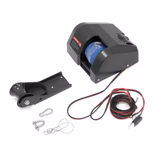 Лебедка якорная Fisherman 25 для пресной воды, трос 30м черная