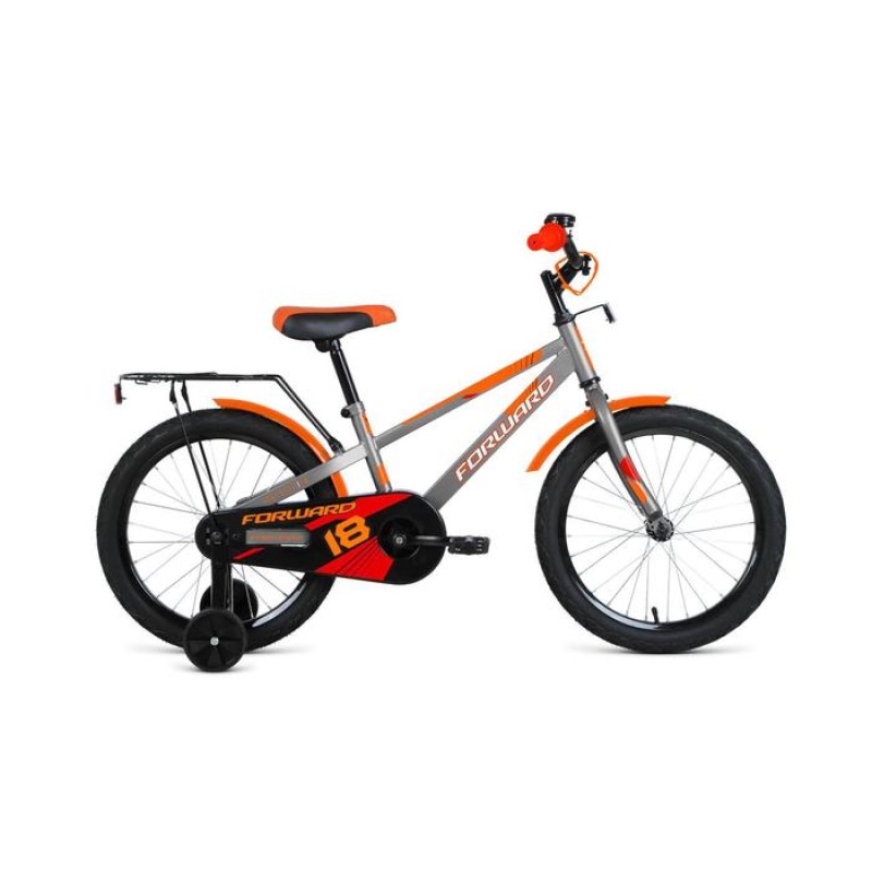 Велосипед детский FORWARD METEOR 18, 1 скорость, голубой/оранжевый