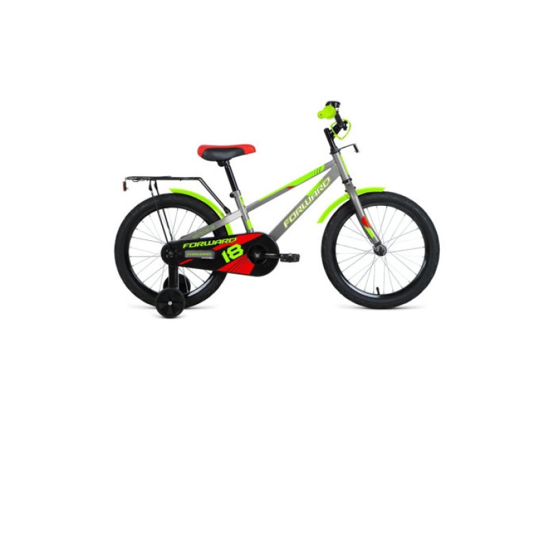 Велосипед детский FORWARD METEOR 18, 1 скорость, серый/зеленый