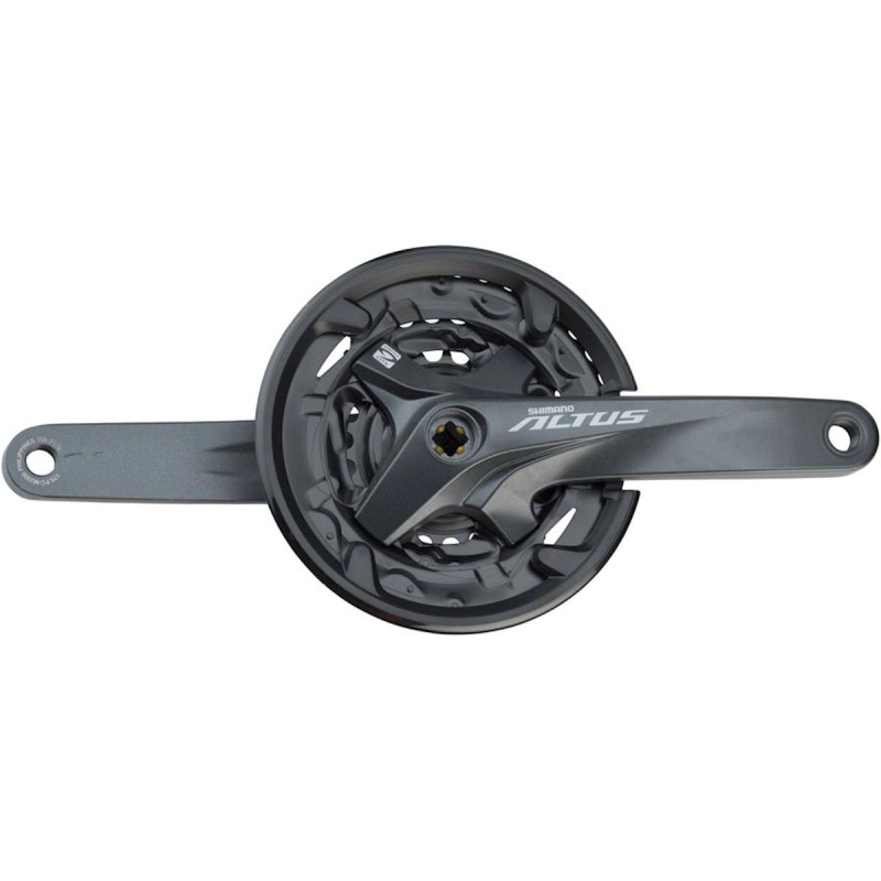 Комплект шатунов Shimano Altus, M2000, 175 мм,  40/30/22T, черный