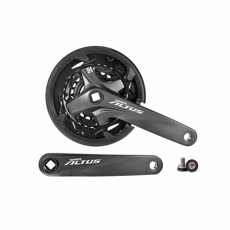 Комплект шатунов Shimano Altus, M2000, 175 мм,  40/30/22T, черный