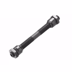 Ось велосипедная, передняя, 3/8"х140 мм, под гайки, черная
