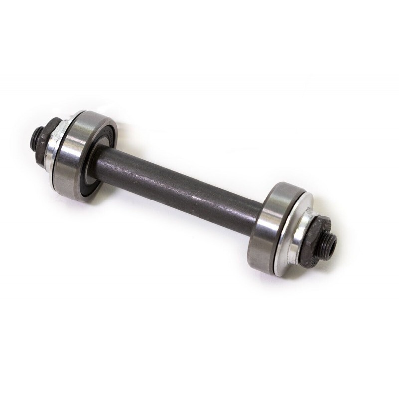 Ось передней втулки 3/8"х145 мм, на промподшипниках, под гайку