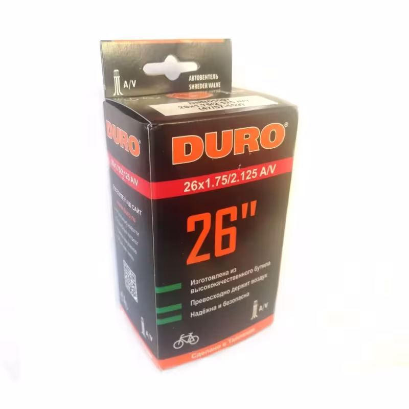 Камера Duro DHB01007, 26x1.75/2.125 F/V-52, бутил, авто-ниппель A/V