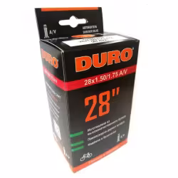 Камера Duro DHB01010, 28х1.5/1.75, бутил, авто-ниппель A/V