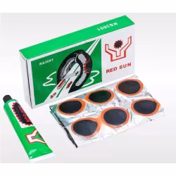 Аптечка велосипедная, заплатки, 36 шт. (32 мм), клей, RED SUN (FWD3273307-36)