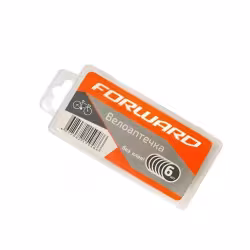 Аптечка велосипедная, пластиковый бокс, заплатки, 6 шт., самоклейка, FORWARD, YP3205C-C (RT5PTCH60004)